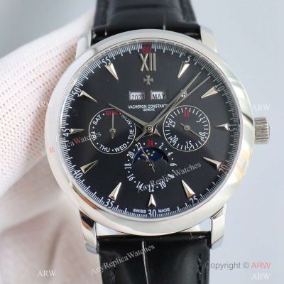 TW Factory Swiss Vacheron Constantin Perpetual Calendar Black Dial Men's Watches